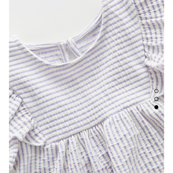 NWT Zara Baby Textured Striped Dress - Size 6-9m - Picture 3 of 5